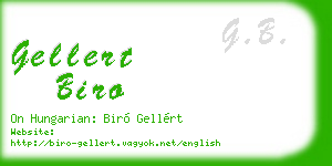 gellert biro business card