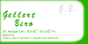 gellert biro business card